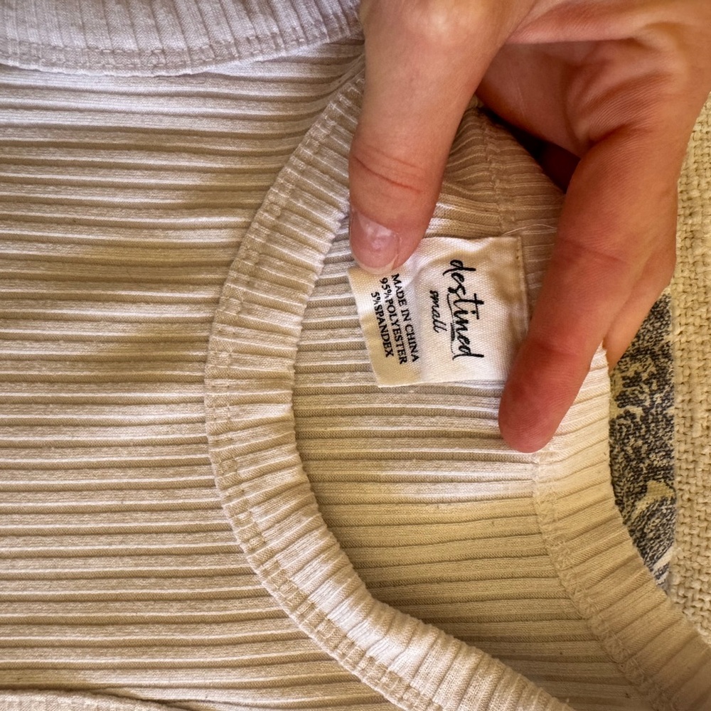 White Ribbed Tank Top - Picture 4 of 5